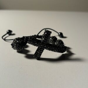 Black cross bracelet